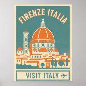 ヴィンテージ フィレンツェ イタリア 訪問 ポスター (正面)