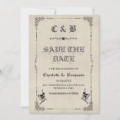 ヴィンテージ フェアリーテイル ストーリーブック ウェディング セーブ・ザ・デート (正面)