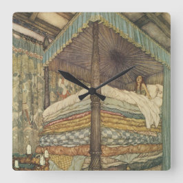 ヴィンテージ・フェアリーテイル、プリンセスとエンドウ豆、エドマンド・デュラック スクエア壁時計