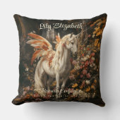 ヴィンテージ・フェアリーテイル・マジカル・フェアリー・ユニコーン・ベビールーム クッション (正面)