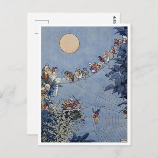 ヴィンテージ フェアリー アート ウィリアム ヒース ロビンソン ポストカード (正面/裏面)