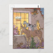 ヴィンテージ・フェアリー・テイル、ブレーメンの町音楽家、ハウマン ポストカード (正面/裏面)