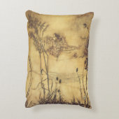 ヴィンテージ・フェアリー・テイル、ラッカムのフェアリーの綱渡り アクセントクッション (裏面(縦))