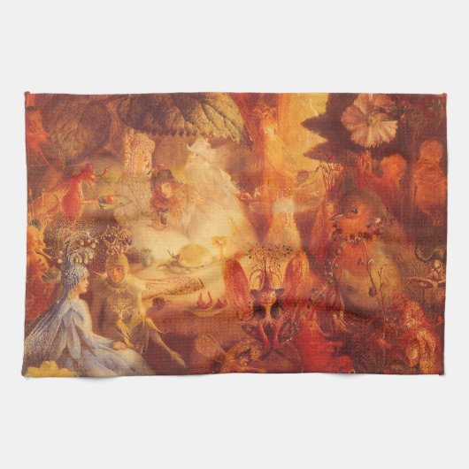 ヴィンテージ・フェアリー・テイル  『囚われたコマドリ』フィッツジェラルド著 キッチンタオル (横)