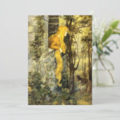 ヴィンテージ・フェアリー・テイル、長い金髪のラプンツェル 招待状 (スタンド正面)