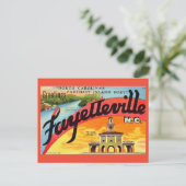 ヴィンテージ フェイエットビル ノースカロライナ州 挨拶 ポストカード (スタンド正面)