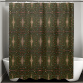 ヴィンテージ フェイディッド グリッター クリスマス ツリー シャワーカーテン