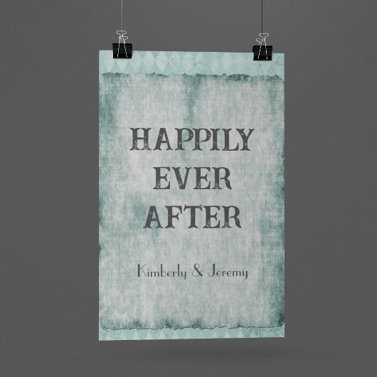 ヴィンテージ＆フェイディンググリーン オリジナルデザインを入れて ポスター