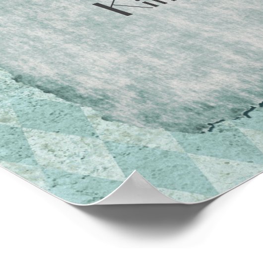 ヴィンテージ&フェイディンググリーン オリジナルデザイン ポスター (角)