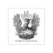 ヴィンテージ フェニックス エクスリブリス 図書館 本 ラバースタンプ (インプリント)