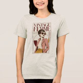 ヴィンテージ フェム 1960年代 ファッション 女性 グラフィック トライブレンドTシャツ