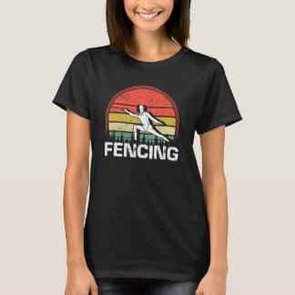 ヴィンテージ フェンサー レトロ フェンシング スポーツ デュエル ファイト サブ Tシャツ