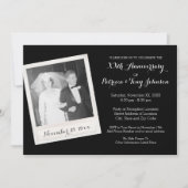 ヴィンテージ フォト フレームの結婚記念日 招待状 (正面)