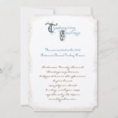 ヴィンテージ フォント 感謝祭 ハーベスト インビテーション (正面)