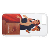 ヴィンテージ フォン カップル 白 iPhone 7 Plus Case-Mate iPhoneケース (裏面(横))