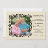 ヴィンテージ フォーマル フローラル フォト 招待状 (正面)