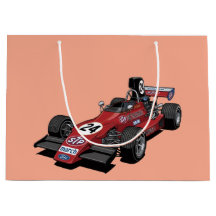 ヴィンテージ フォーミュラ レーシングカー ギフトバッグ | レトロ レースカー