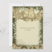 ヴィンテージ·フクロウ·結婚式招待状 招待状 (裏面)