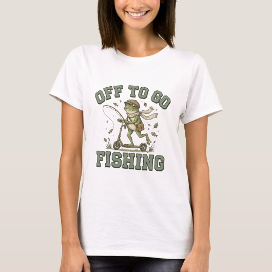 ヴィンテージ フクロウ 釣り へ行く Tシャツ (正面)