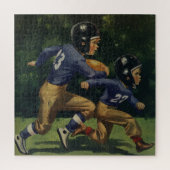 ヴィンテージ フットボール、子供、少年スポーツ選手 ジグソーパズル (縦)