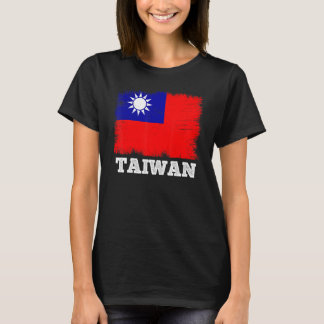 ヴィンテージ フラグ 台湾 国 復古 フラグ 台湾人 Tシャツ