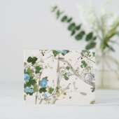 ヴィンテージ フラワーのイラスト ポストカード (スタンド正面)