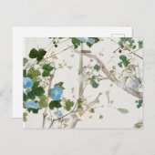 ヴィンテージ フラワーのイラスト ポストカード (正面/裏面)