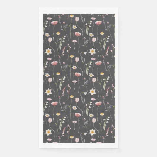 ヴィンテージ フラワーのゲストタオル (正面)