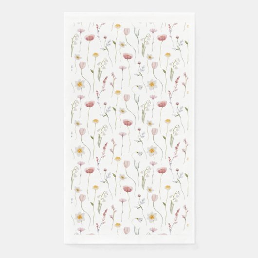 ヴィンテージ フラワーのゲスト タオル (正面)