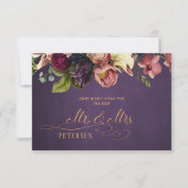 ヴィンテージ フラワーのデート ナイト アイデア ブライダル シャワー カード (正面)