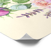 ヴィンテージ フラワーの愛の記憶 ポスター看板 ポスター (角)