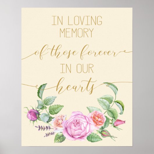 ヴィンテージ フラワーの愛の記憶 ポスター看板 ポスター (正面)