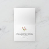 ヴィンテージ フラワーの感謝カード サンキューカード (内部)