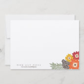 ヴィンテージ フラワーの感謝祭 招待状 (裏面)