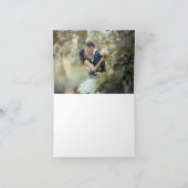 ヴィンテージ フラワーの折りたためる感謝カード サンキューカード (内部)