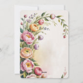 ヴィンテージ フラワーの母の日カード シーズンカード (裏面)