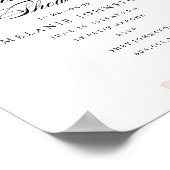 ヴィンテージ フラワーの結婚式看板 ポスター (角)