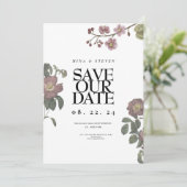 ヴィンテージ フラワーの結婚式 セーブザデート (スタンド正面)