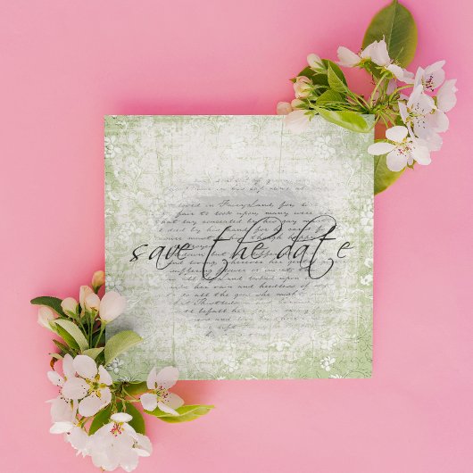 ヴィンテージ フラワーの「Save the Date」お知らせ セーブザデート