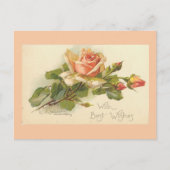 ヴィンテージ フラワーズ ポストカード (正面)