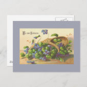 ヴィンテージ フラワーズ ポストカード (正面/裏面)