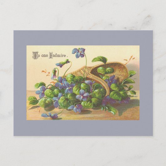 ヴィンテージ フラワーズ ポストカード (正面)