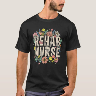 ヴィンテージ フラワーズ リハビリ 看護師 Tシャツ 退職 卒業生 看護婦