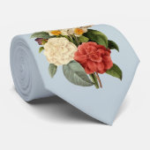 ヴィンテージ フラワーズ、椿と水仙、ルドゥーテ ネクタイ (ロール)