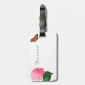 ヴィンテージ フラワーズ 荷物タグ ラゲッジタグ (裏面縦)
