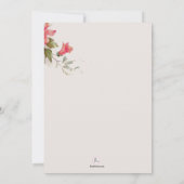 ヴィンテージ フラワーズ with バーズ 結婚式招待状 招待状 (裏面)