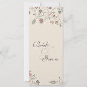 ヴィンテージ フラワーディング スケジュール 招待状 (正面)