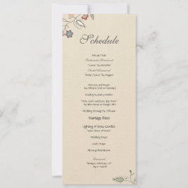 ヴィンテージ フラワーディング スケジュール 招待状