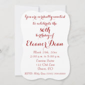 ヴィンテージ フラワーバースデー セレブレーション 招待状 (裏面)