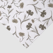 ヴィンテージ フラワーパターン おしゃれ エレガント スタイリッシュ グレー 薄葉紙 (詳細)